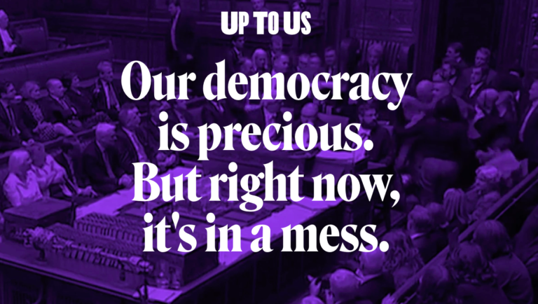 Up To Us. Our democracy is precious. But right now, it's in a mess.